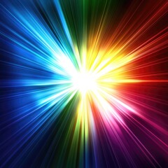 Fototapeta premium Starburst Rainbow. Colorful Burst of Light and Energy in Abstract Background