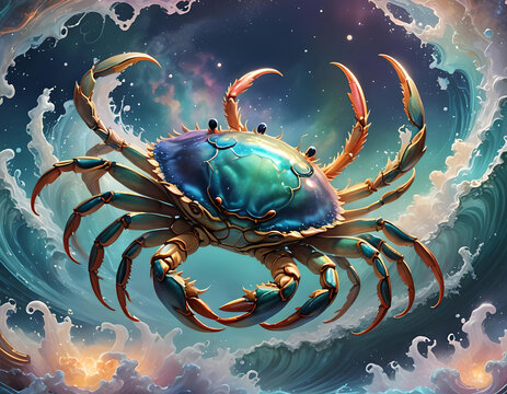 Cancer zodiac 3D Water Background