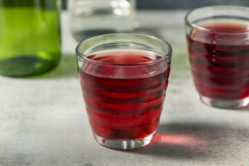 Cold Refreshing Wine and Vodka Krambambula Cocktail