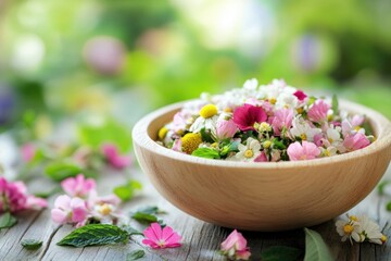 Herbal Pedicure. Spa Treatment with Natural Ingredients in Close-up View