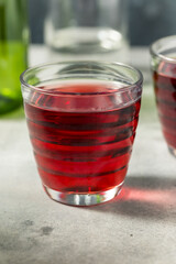 Cold Refreshing Wine and Vodka Krambambula Cocktail