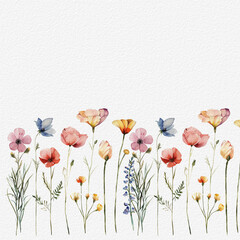 Wildflower watercolor digital paper texture