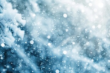 Obraz premium Snowy abstract background with soft textures, winter colors, and subtle snowflakes.