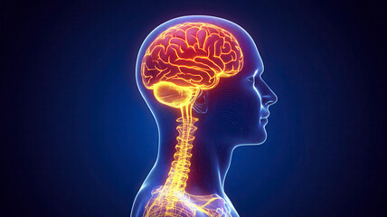 Active human brain, illustration