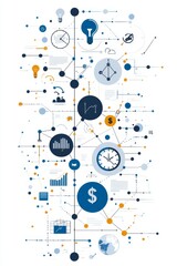 Obraz premium Modern infographic with innovative icons and charts for data analysis and business solutions