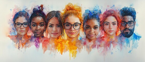 A diverse group of job seekers participating in an online career fair, engaging with recruiters from different regions