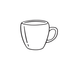 Hand drawn drinking cup and mug