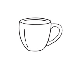 Hand drawn drinking cup and mug