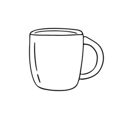 Hand drawn drinking cup and mug