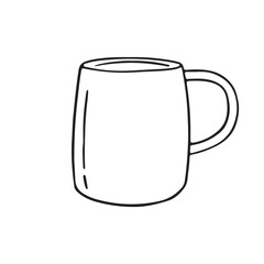 Hand drawn drinking cup and mug