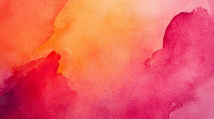 Vibrant watercolor paper texture with bold red and orange hues