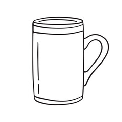 Hand drawn drinking cup and mug