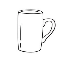 Hand drawn drinking cup and mug