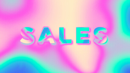 SALES Concept Word Gradient Illustration