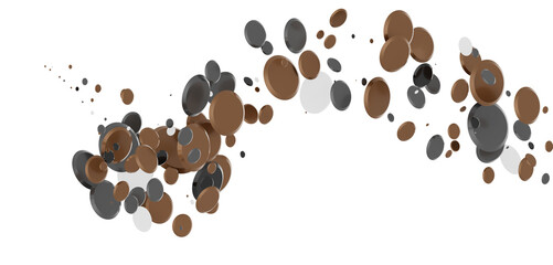  Multicolored confetti on white