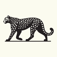 Cheetah Silhouette Vector Illustration Design