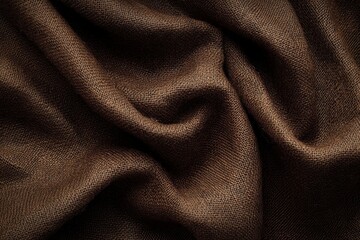 Dark brown fabric texture material fabric background , ai