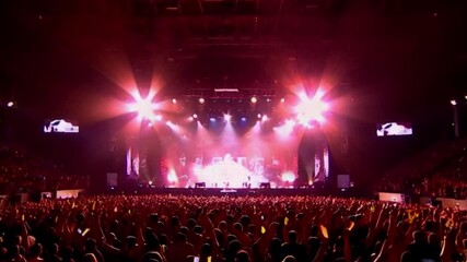 Silhouettes people crowd , party dance concert dancing with freedom in crazy rock music festival at night. Audience, nightclub and excited people at a techno, rave or punk lights dj big event stage