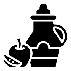 Fototapeta premium apple cider. vector single icon with a solid style. suitable for any purpose. for example: website design, mobile app design, logo, etc.