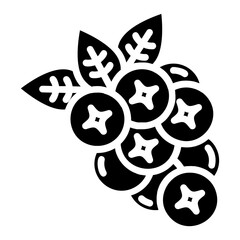 cranberries. vector single icon with a solid style. suitable for any purpose. for example: website design, mobile app design, logo, etc.