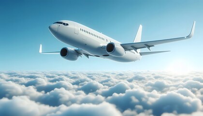 Obraz premium airplane in the clouds