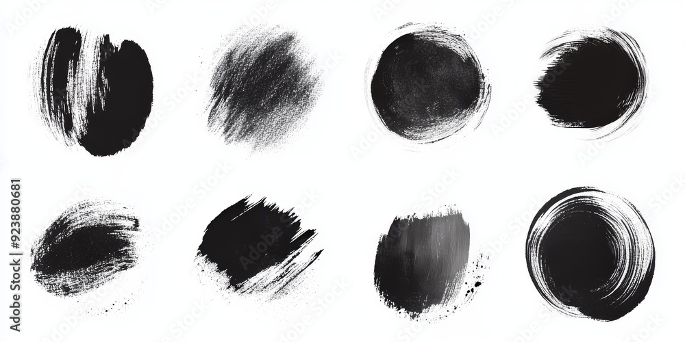 Poster discover and delve into the world of versatile black brush strokes and unique ink textures that are 