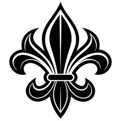 Heraldic symbol fleur de lis art vector illustration