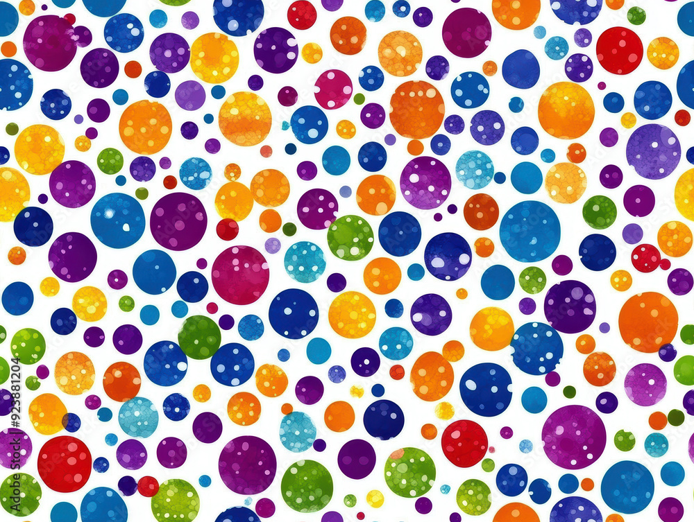 Poster a colorful pattern of many different colored circles