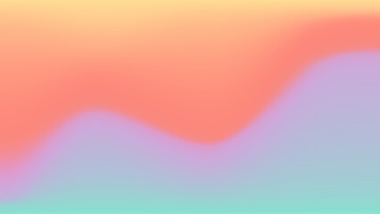 orange purple yellow teal wave gradient pastel colors sof curves and design in vector mesh