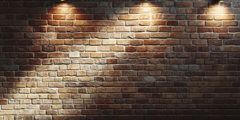 Exposed brick wall background , ai