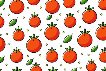 Seamless line pattern with tomato art vector illustration