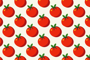 Seamless line pattern with tomato art vector illustration
