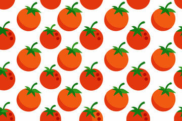 Seamless line pattern with tomato art vector illustration