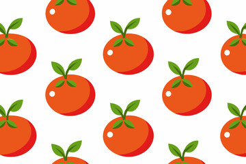 Seamless line pattern with tomato art vector illustration
