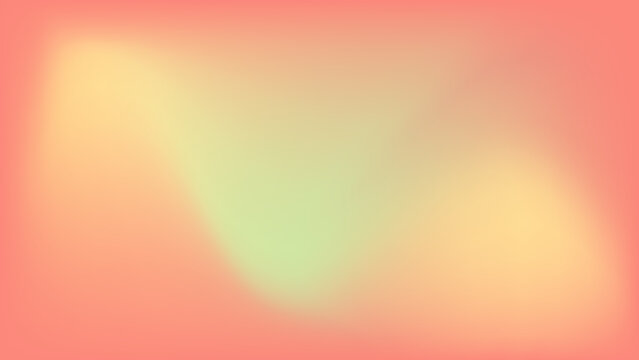 orange  yellow green soft gradient pastel colors sof curves and design in vector mesh