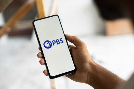 Dhaka, Bangladesh- 15 Aug 2024: PBS logo is displayed on smatphone. PBS is America's non-profit public television network.
