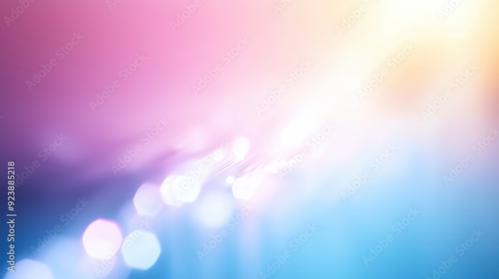 Poster a dreamy abstract image with soft pastel colors blending together, creating a serene and calming atm