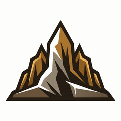 Rock mountain logo vector