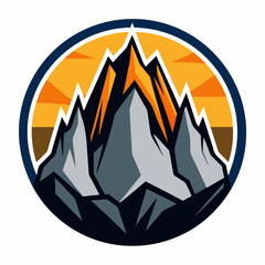 Rock mountain logo vector