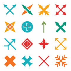 Each consisting of 16 realistic icons art vector