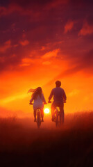 Pedaling into the Sunset: Love on Two Wheels
