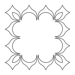 floral decorative photo frame border for wedding