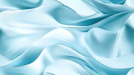 Obraz premium The design features graceful waves of white and blue with a textured appearance, creating a calming and elegant abstract landscape that enhances any modern aesthetic