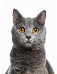 Fototapeta premium 猫のポートレート（cat portrait on white background） 