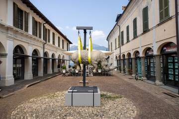 street scene in Iseo, Lombardy