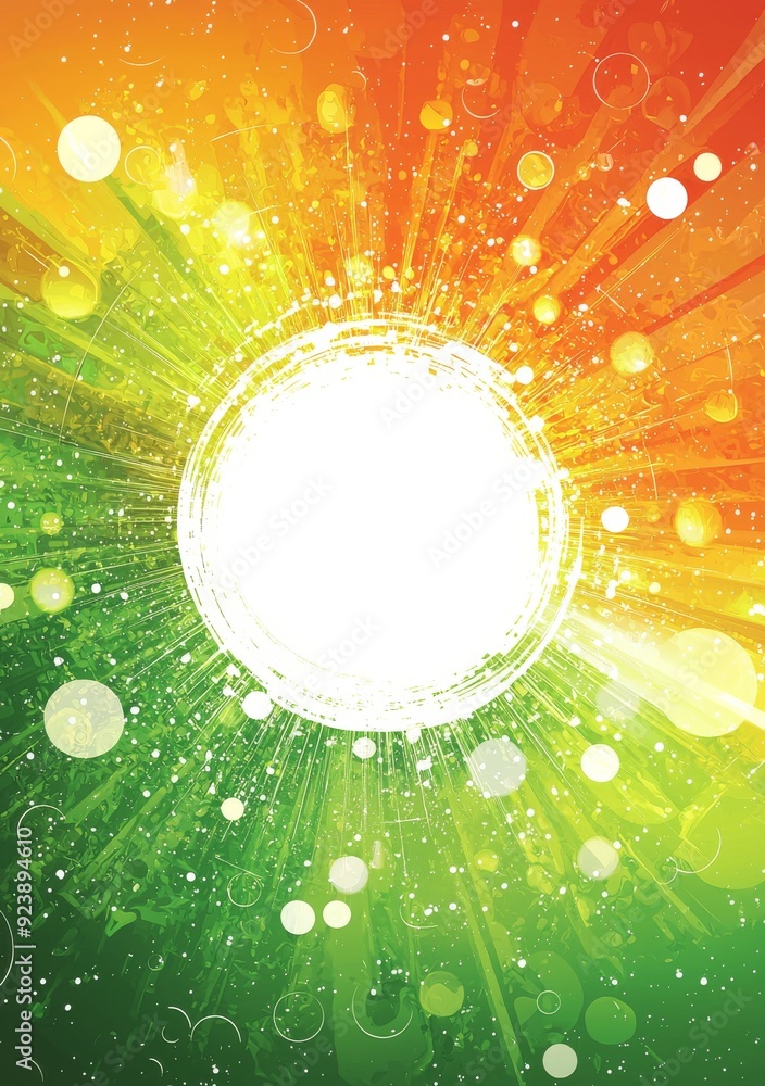 Canvas Prints colorful abstract background with radiant sunburst and bright circular patterns