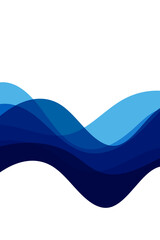 Abstract design featuring blue vector waves, suitable for book covers.