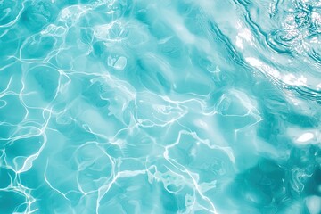Obraz premium Sunlight softly reflects off blue water surface creating an abstract pattern. Perfect for use in backgrounds, wellness branding and summer projects.
