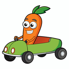 sportier with a carrot character riding inside