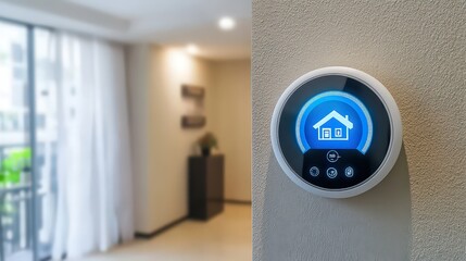 modern energy store featuring smart home technologies that optimize energy use, including smart meters and home automation systems